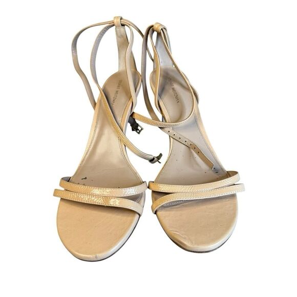 STUART WEITZMAN Lexie Leather Sandals Blush Cream sz 11 - Picture 9 of 12